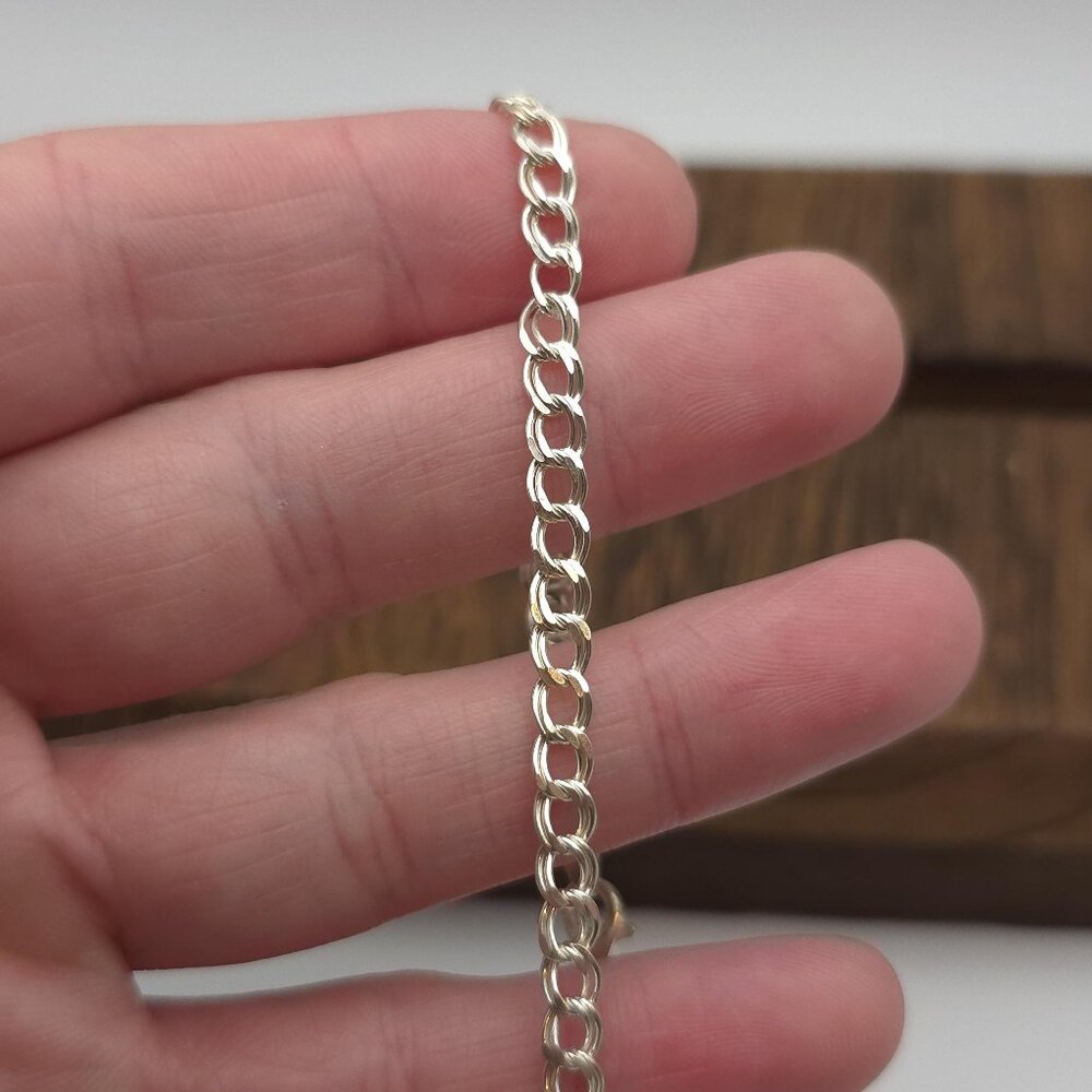 7 Inch Sterling Silver Cool Chain Bracelet A918